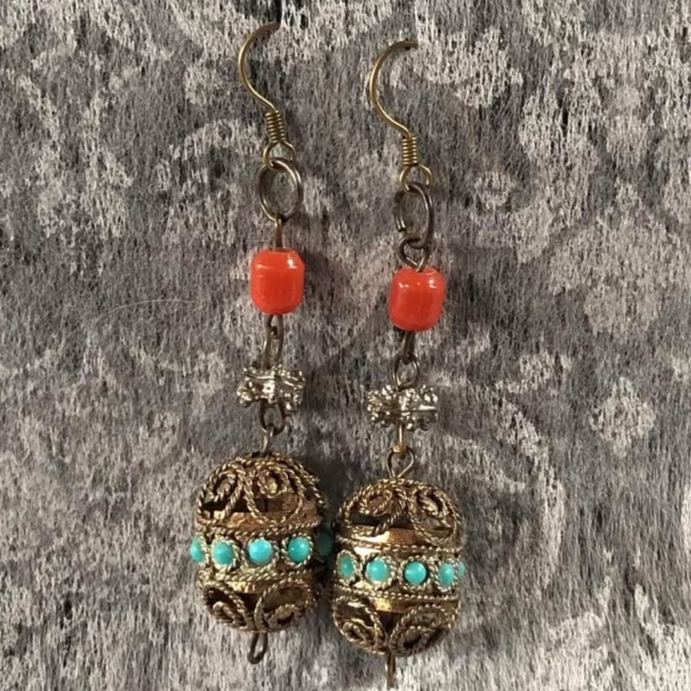 Vintage Re-Worked Dangle Earrings